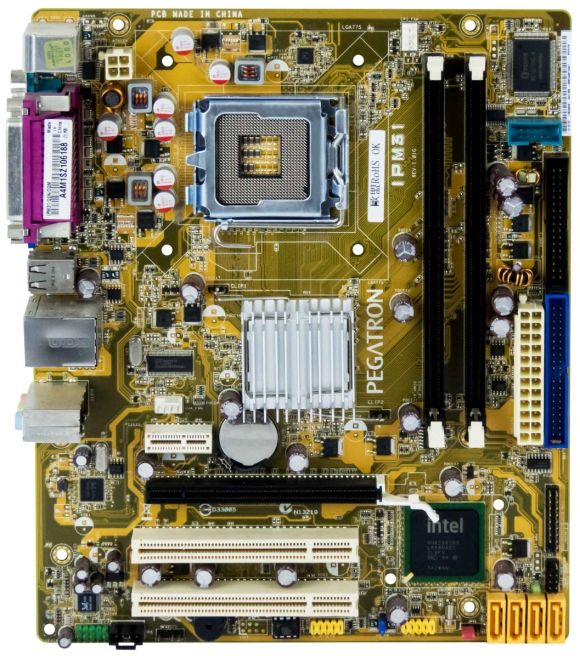 PEGATRON IPM31 LGA775 MOTHERBOARD DDR2 PCI-E PCI mATX