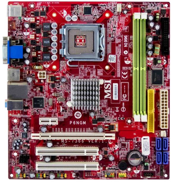 MSI MS-7366 VER: 1.0 s.775 DDR2 PCI PCIe mATX