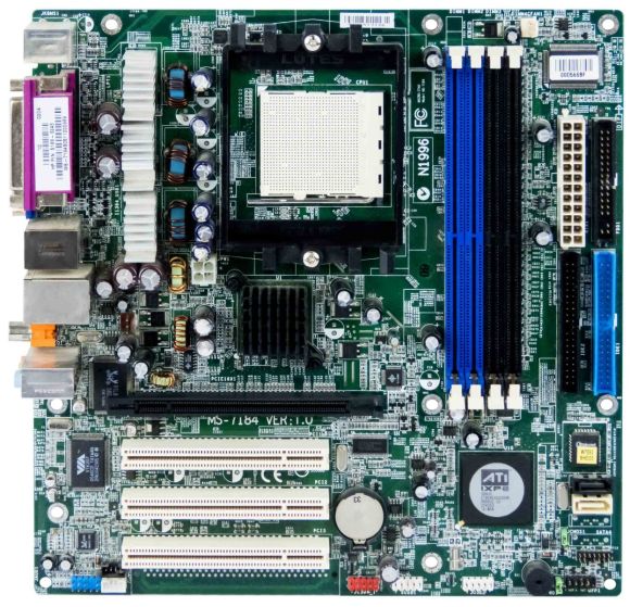 HP 5188-3246 ATI RS482 s939 DDR PCI-E PCI MS-7184 VER:1.0
