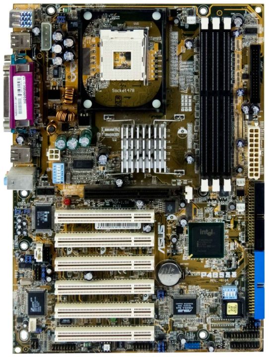 MOTHERBOARD ASUS P4B533 SOCKET 478 DDR PCI ATX 