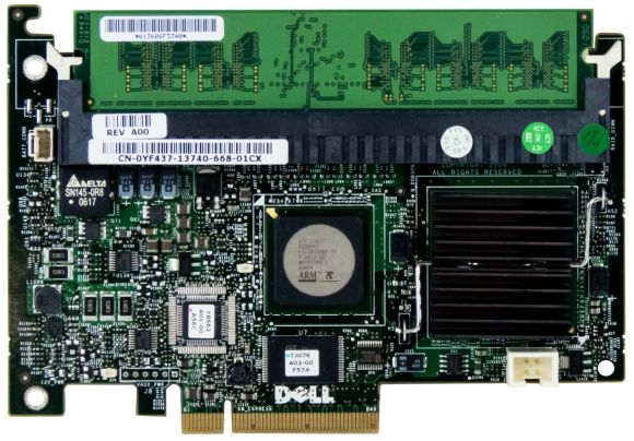 DELL 0YF437 PERC 5i SAS RAID CONTROLLER 256MB CACHE PCI-E