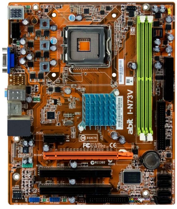 ABIT I-N73V NVIDIA GeForce7050 LGA775 DDR2 PCI-E PCI