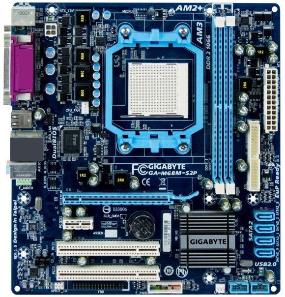 GIGABYTE GA-M68M-S2P GeForce 7025 SOCKET AM2 DDR2 PCIe PCI mATX