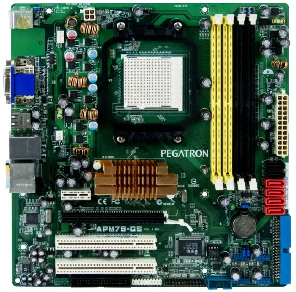 PEGATRON APM78-GS SOCKET AM2 DDR2 PCIe PCI mATX