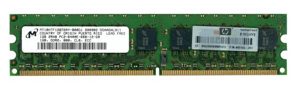 HP 445166-051 1GB DDR2-800MHz ECC MT18HTF12872AY-800D1