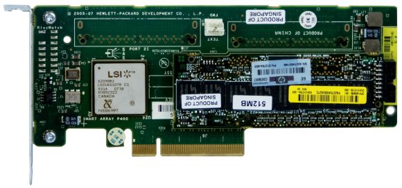 HP 447029-001 SMART ARRAY P400 SAS RAID PCIe LP 512MB