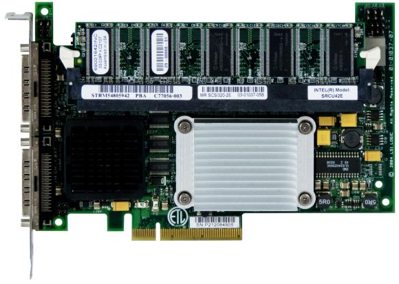 INTEL SRCU42E SCSI320-2E SCSI RAID CONTROLLER 128MB PCIE