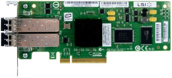 LSI LSI7204EP-LC L3-25065-00B 2x FIBRE CHANNEL 4Gb/s PCIE LP