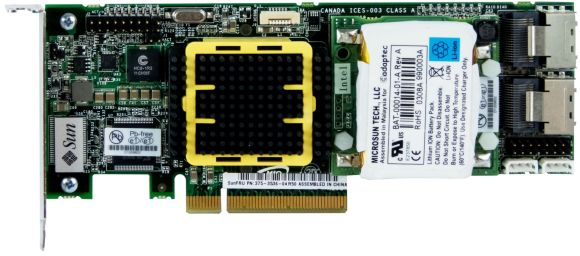 SUN 375-3536-04R50 8 PORT SAS RAID PCIe LP
