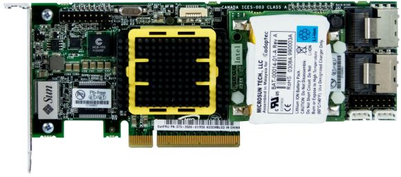 SUN 375-3536-01R50 8 PORT SAS RAID PCIe LP