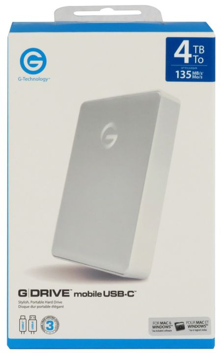 G-TECHNOLOGY G-DRIVE MOBILE USB-C 4TB 2.5'' SILVER