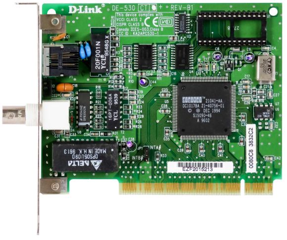 D-LINK DE-530CT NETWORK ADAPTER 10Mbps BNC RJ45 PCI