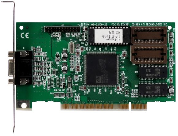 ATI MACH64 1MB 109-32100-22 PCI VGA