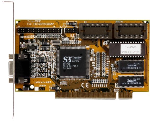 S3 TRIO64V+ 1MB TRIO-65MP 1STGRAFX-65MP PCI VGA