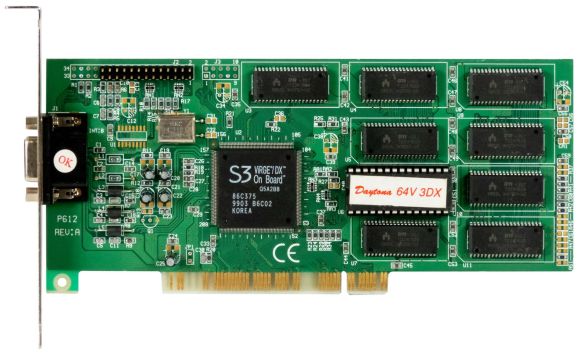 DAYTONA 64V 3DX S3 VIRGE/DX 4MB P612 PCI VGA EDO