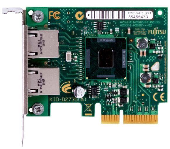 FUJITSU D2735-A11 GS1 DUAL RJ45 PCIe LP