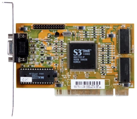 S3 TRIO32 1MB C55M40-A TRIO-1MD2LP-XX PCI EDO VGA