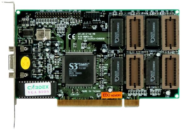 S3 TRIO64V+ 86C765 1MB 9503-15 PCI VGA