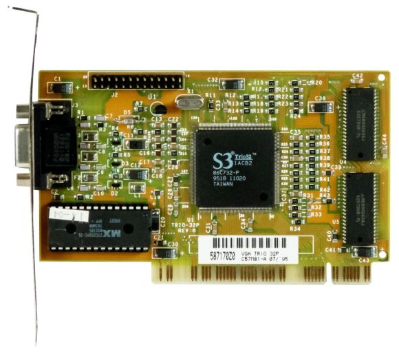 S3 TRIO32 1MB C57M81-A TRIO-1MD2LP-XX PCI EDO