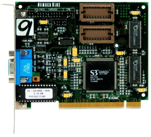 NUMBERNINE S3 TRIO64V+ 1MB MOTION331 12-331005-000 PCI