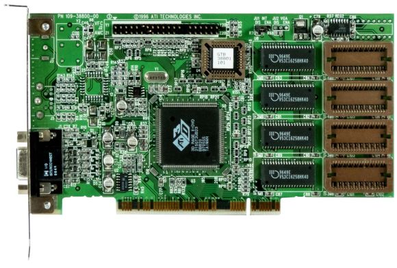 ATI 3D RAGE II + DVD 2MB 109-38800-00 PCI VGA