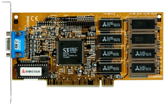 BIOSTAR S3 VIRGE 4MB VS03-AVBB2 PCI EDO VGA