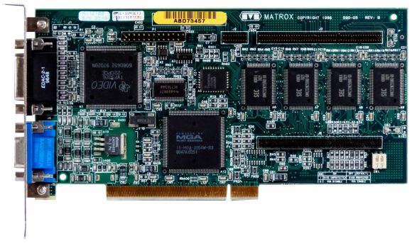 MATROX MGA-MIL/4I VIDEO CARD 590-05 4MB VGA PCI