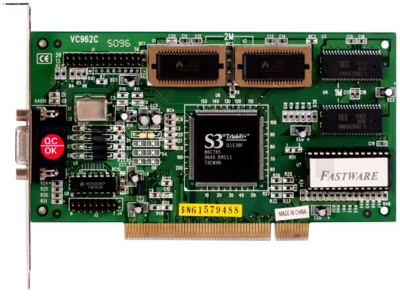 S3 TRIO64V+ 2MB VC962C PCI D-SUB