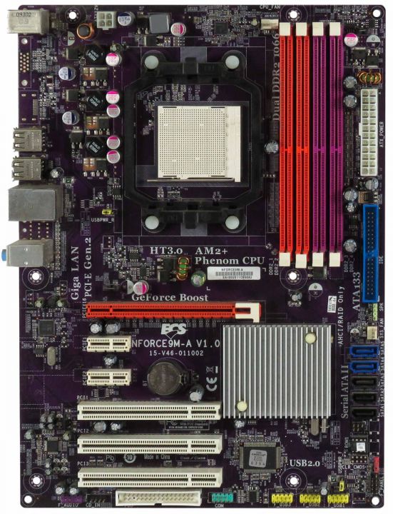 ECS NFORCE9M-A V1.0 s.AM2+ DDR2 PCIe PCI ATX
