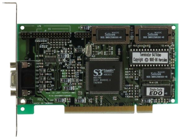 HERCULES S3 TRIO64V+ 2MB TERMINATOR 64/VIDEO PCI