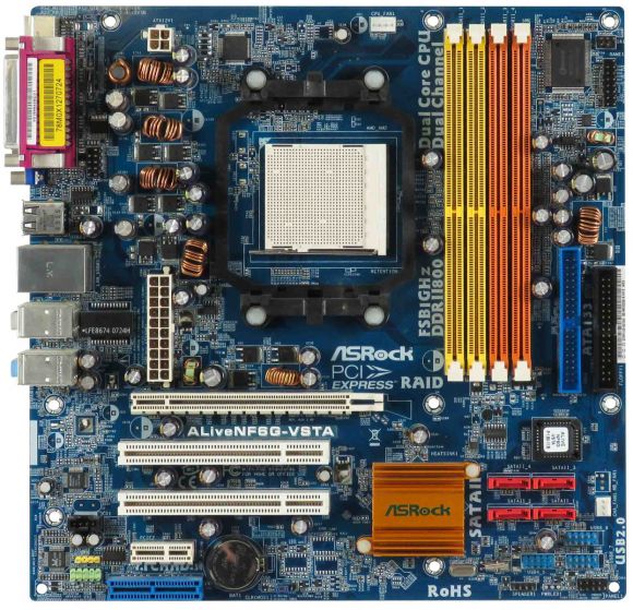 ASROCK ALIVENF6G-VSTA MOTHERBOARD s.AM2 DDR2 PCIe PCI