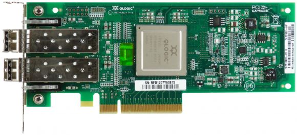 HP FC-Controller QLE2562 - Dual-Port 8Gbps FC PCI-E - 489191-001 + 2x AJ718A Low profile