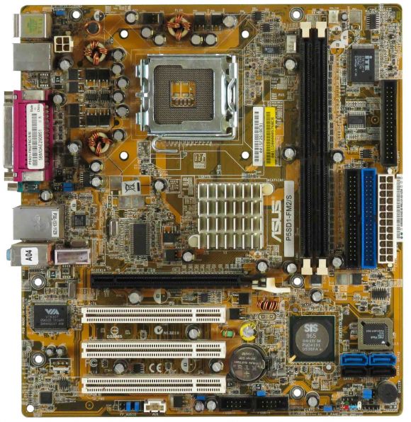 ASUS P5SD1-FM2/S SOCKET 775 2x DDR PCIe 3x PCI SATA IDE ATA LPT 
