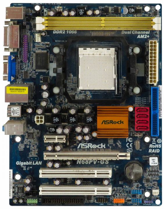 ASROCK N68PV-GS AM2 DDR2 PCI PCI-E