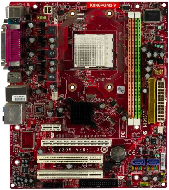 MSI MS-7309 VER: 1.3 K9N6PGM2-V s.AM2 DDR2 PCI-E PCI