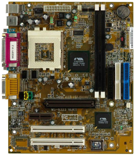 MOTHERBOARD MSI MS-6323 SOCKET 370 SDRAM microATX
