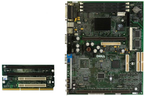 DELL 0000028C SLOT A 3x  SDRAM  MOTHERBOARD + RISER 2x PCI 2x ISA