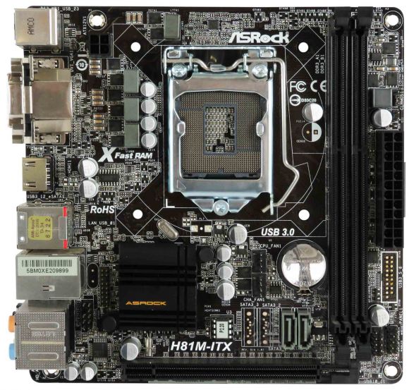 ASROCK H81M-ITX INTEL H81 LGA1150 2x DDR3 mini-ITX PCIe SATA