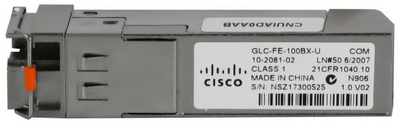 CISCO GLC-FE-100BX-U 10-2081-02 100BASE-BX-U BiDi SFP