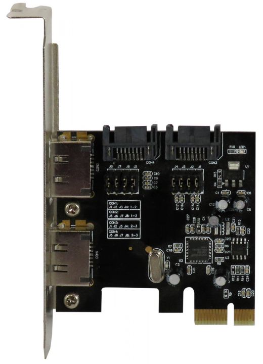 MicroConnect ASM1061 DUAL PORT eSATA PCIe x1