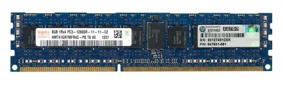 HP 647651-081 8GB DDR3 1600MHz ECC HMT41GR7MFR4C-PB