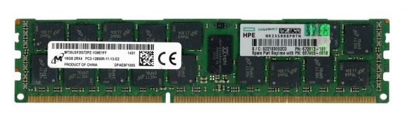 HP 672612-181 DDR3 16GB 1600MHz ECC MT36JSF2G72PZ-1G6E1FF