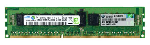 HP 647651-081 8GB DDR3 1600MHz ECC M393B1G70BH0-CK0Q8