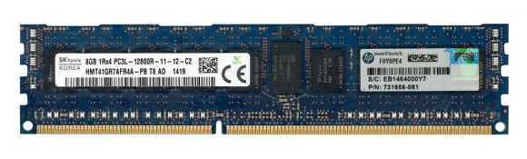 HP 731656-081 8GB DDR3 1600MHz ECC HMT41GR7AFR4A-PBT8-AD