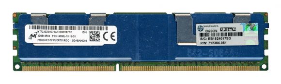 HP 712384-081 DDR3 32GB 1866MHz LR ECC MT72JSZS4G72LZ-1G9E2A7CE