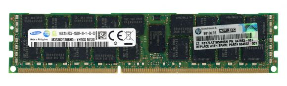HP 647653-081 16GB DDR3 1333MHz REG ECC M393B2G70BH0-YH9Q8