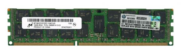 HP 647653-081 16GB DDR3 1333MHz REG ECC MT36KSF2G72PZ-1G4E1HG