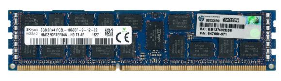 HP 647650-071 8GB DDR3 1333MHz REG ECC HMT31GR7EFR4A-H9
