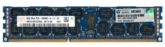 HP 500205-071 8GB DDR3 1333MHz REG ECC HMT31GR7CFR4C-H9
