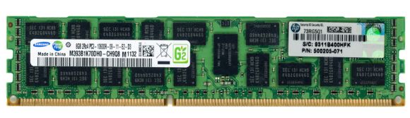 HP 500205-071 8GB DDR3 1333MHz REG ECC M393B1K70DH0-CH9Q8